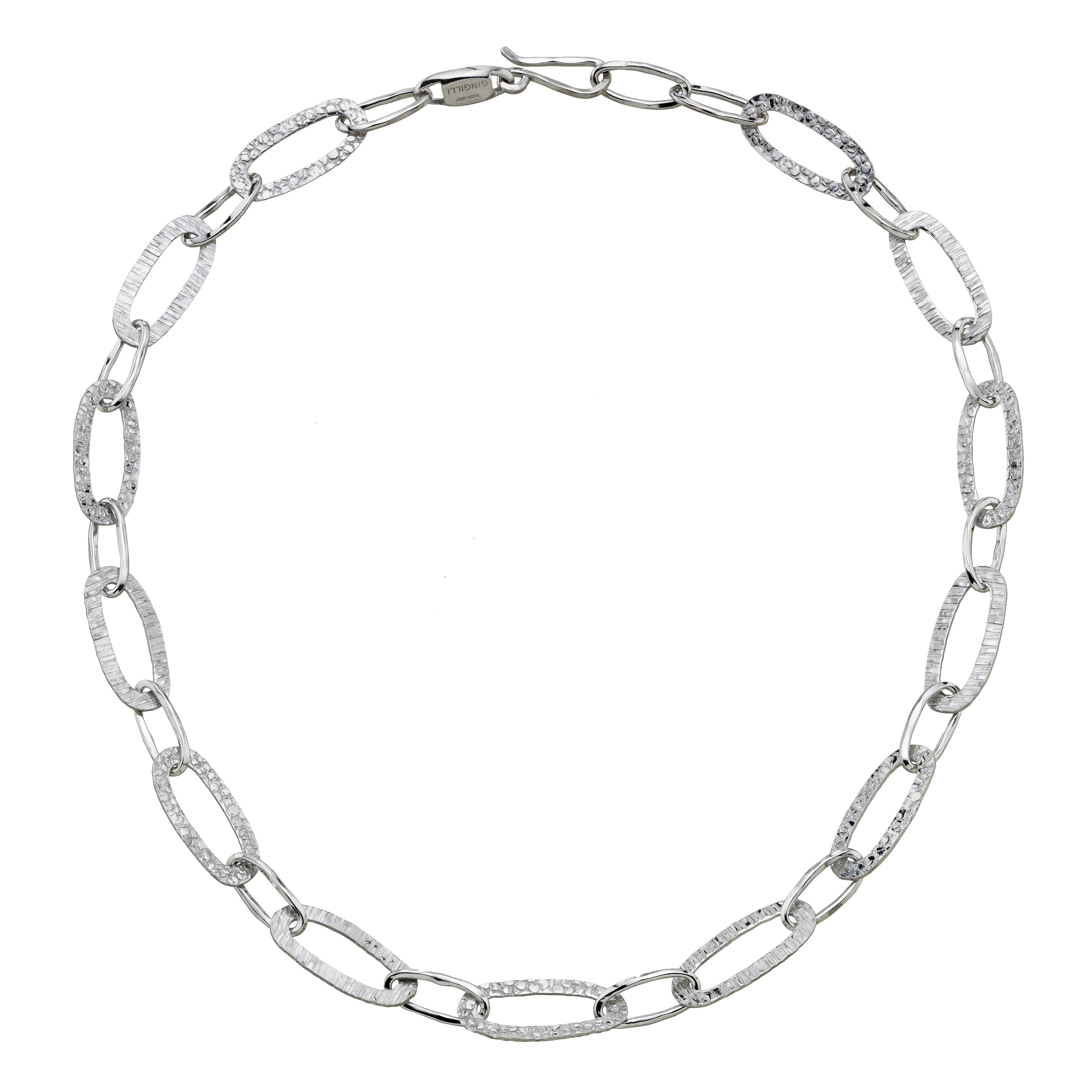Collana con ovali in argento