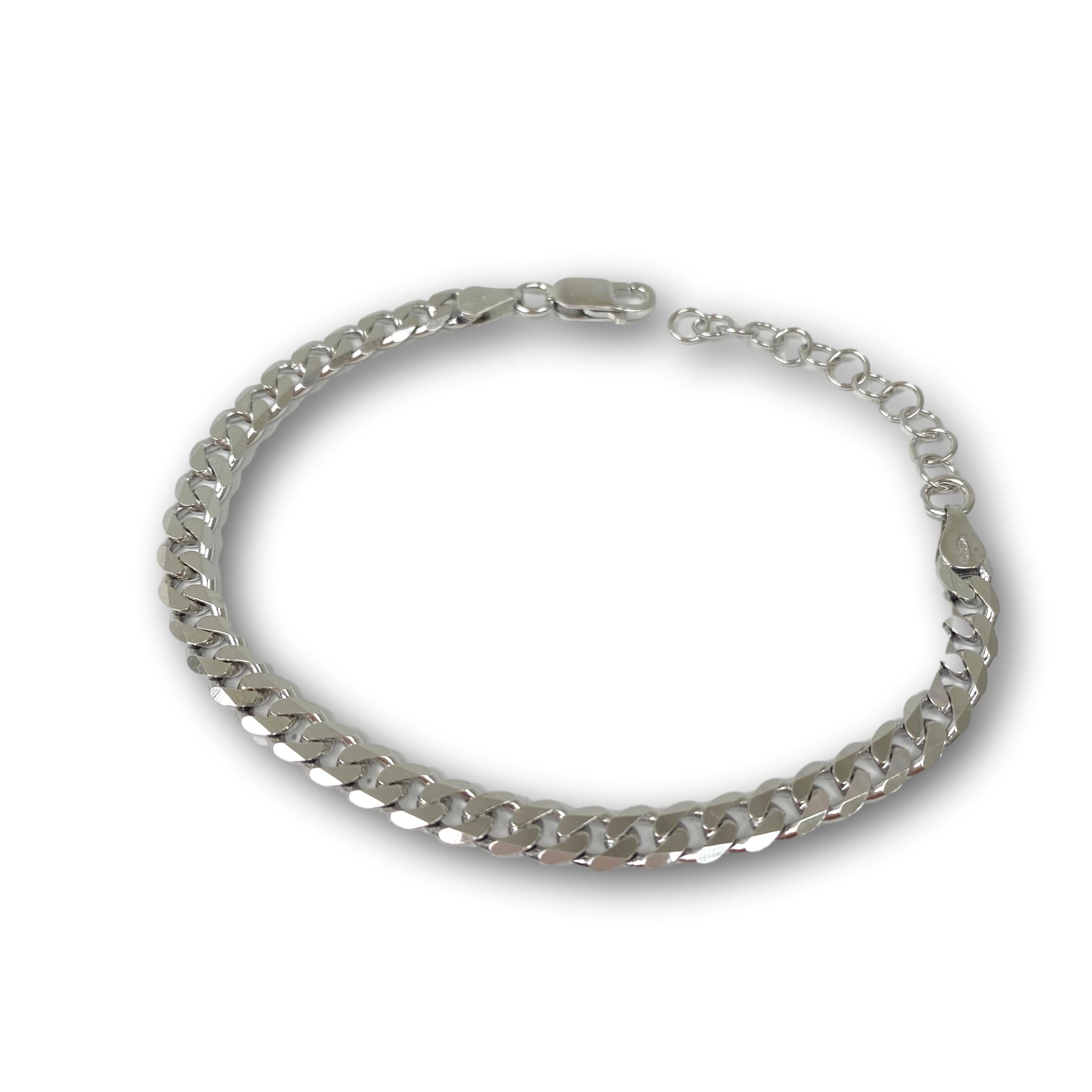 Bracciale uomo con catena in argento