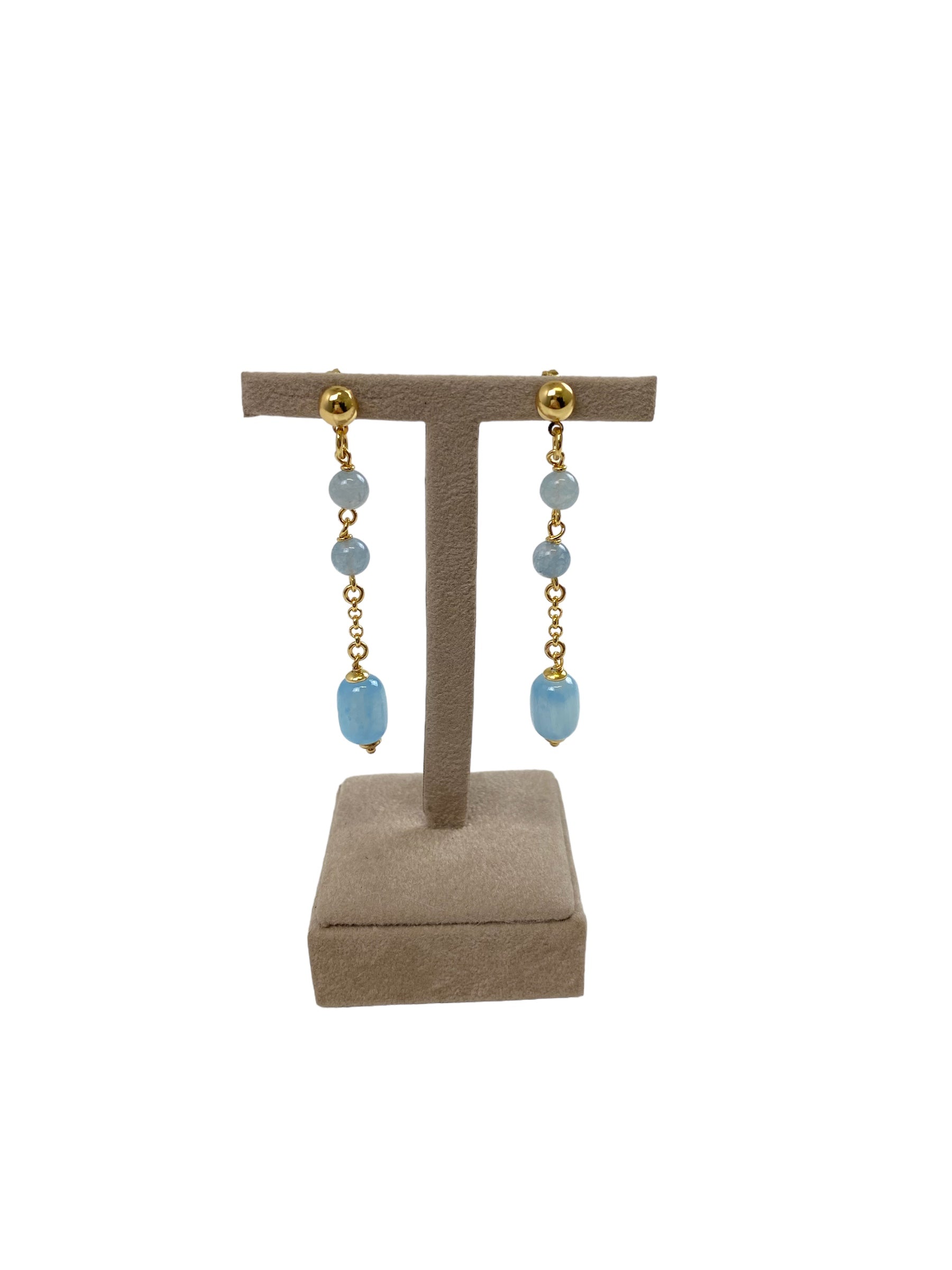 Orecchini donna pietre azzurre
