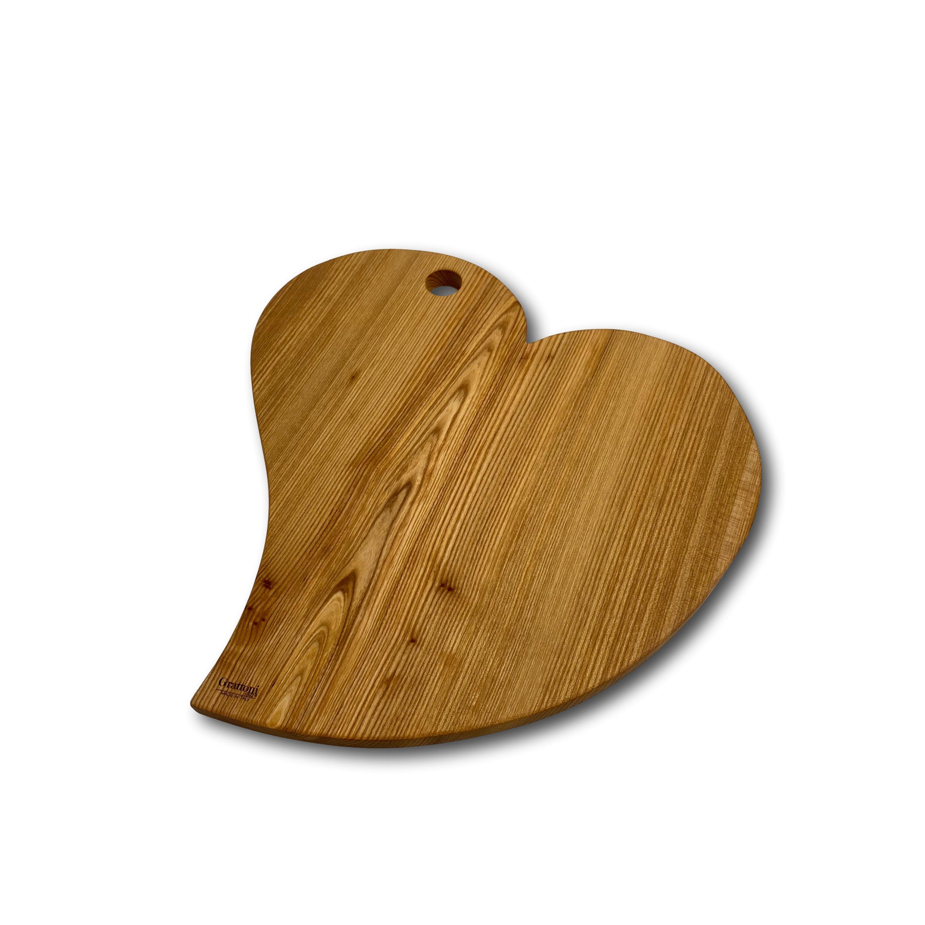Tagliere cuore grande in olmo