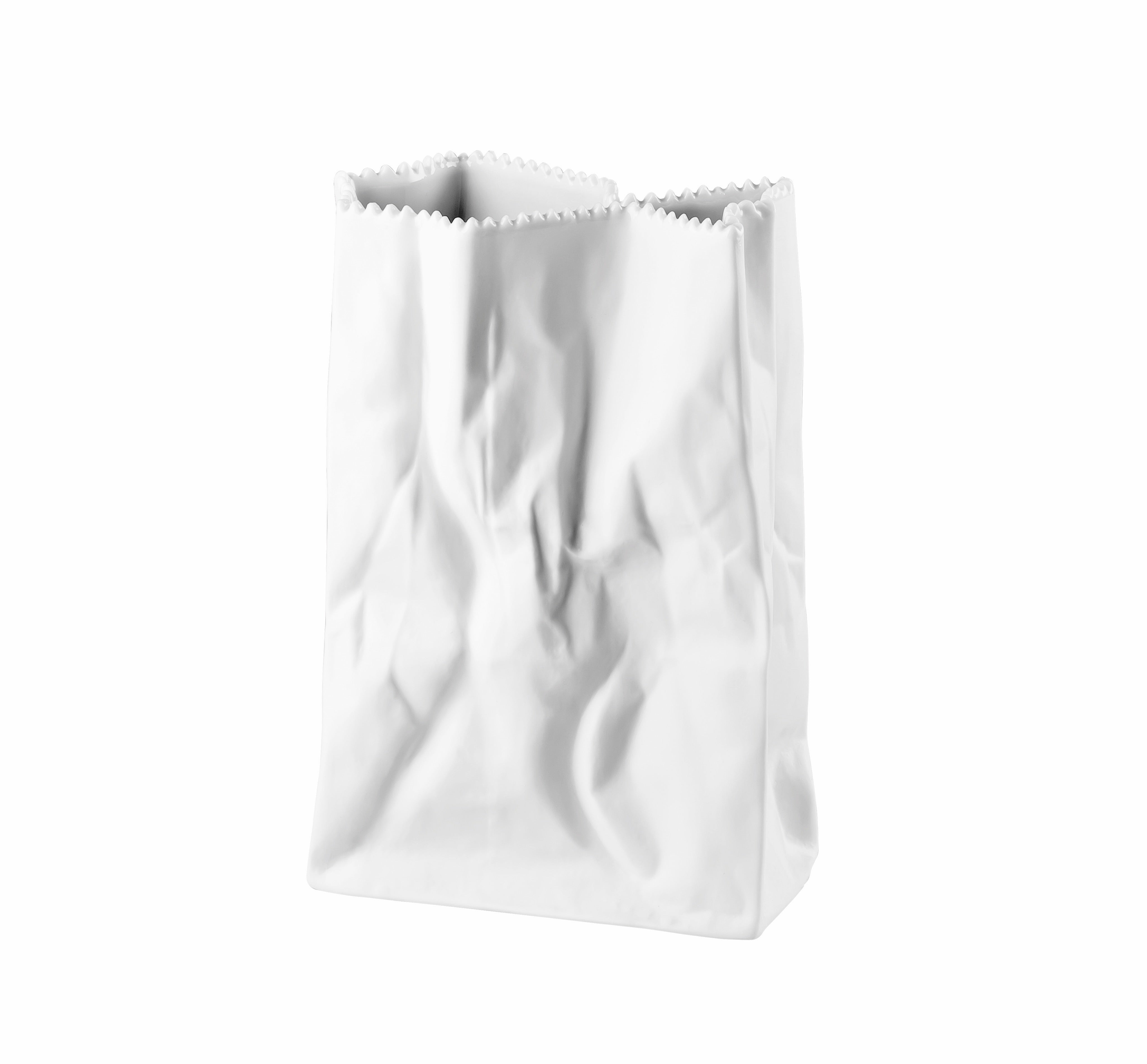 Vaso in porcellana, Paper bag white